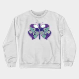 Cosmic Blue Butterfly Crewneck Sweatshirt
